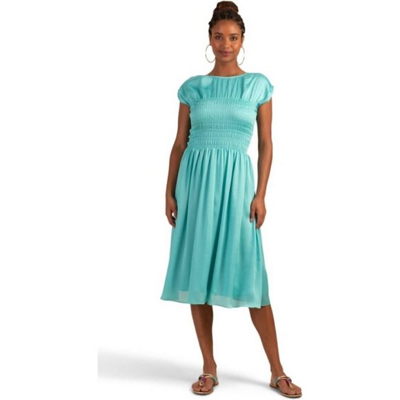 💕TRINA TURK💕 Entertain Dress ~ Turquoise Medium M NWT - Picture 3 of 13